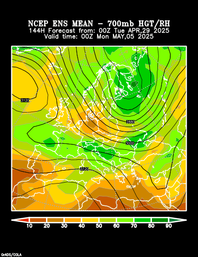 NCEP Ensemble forecast product