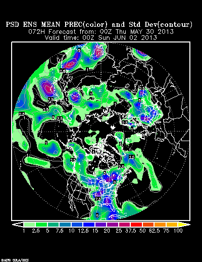 REFORECAST Ensemble t = 072 hour forecast product