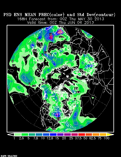 REFORECAST Ensemble t = 168 hour forecast product