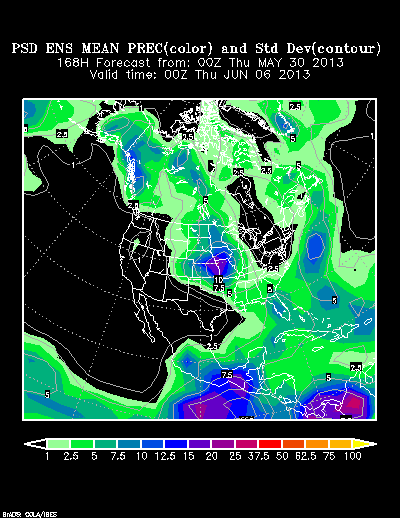 REFORECAST Ensemble t = 168 hour forecast product