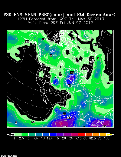 REFORECAST Ensemble t = 192 hour forecast product