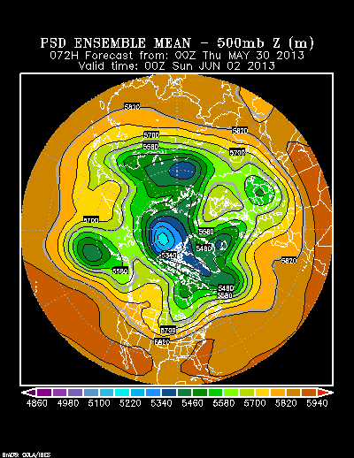 REFORECAST Ensemble t = 072 hour forecast product