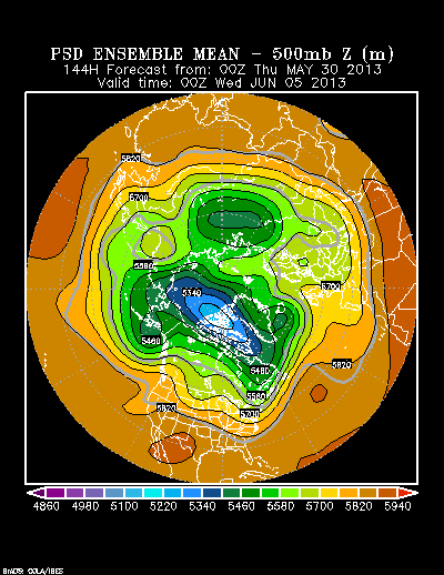 REFORECAST Ensemble t = 144 hour forecast product