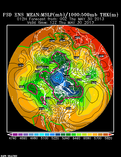 REFORECAST Ensemble t = 012 hour forecast product