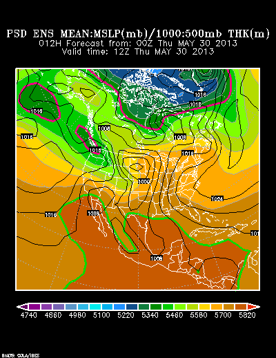 REFORECAST Ensemble t = 012 hour forecast product