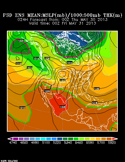 REFORECAST Ensemble t = 024 hour forecast product