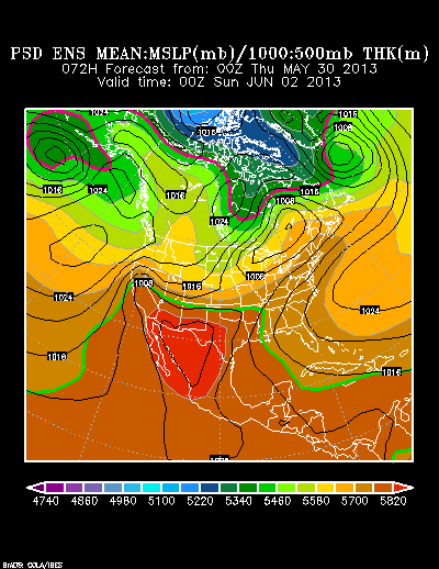 REFORECAST Ensemble t = 072 hour forecast product