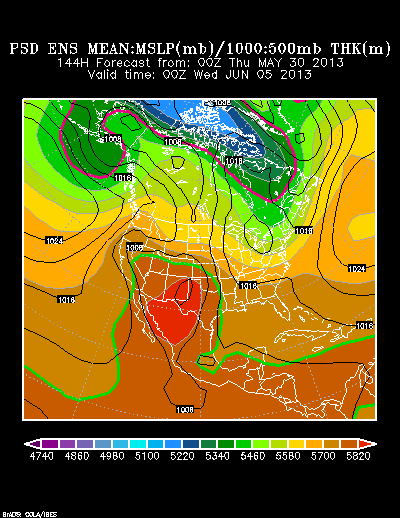 REFORECAST Ensemble t = 144 hour forecast product