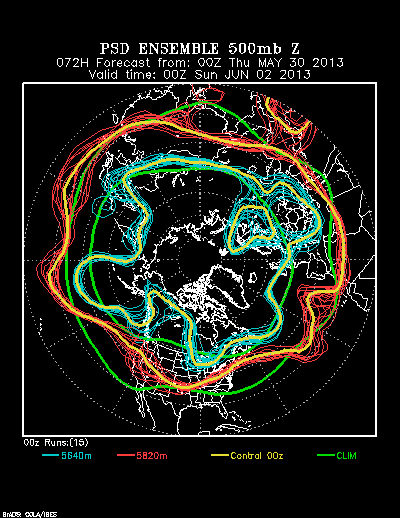 REFORECAST Ensemble t = 072 hour forecast product