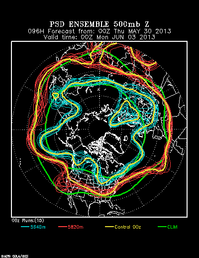 REFORECAST Ensemble t = 096 hour forecast product