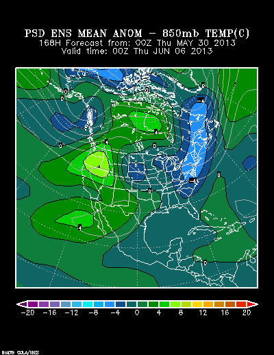 REFORECAST Ensemble t = 168 hour forecast product