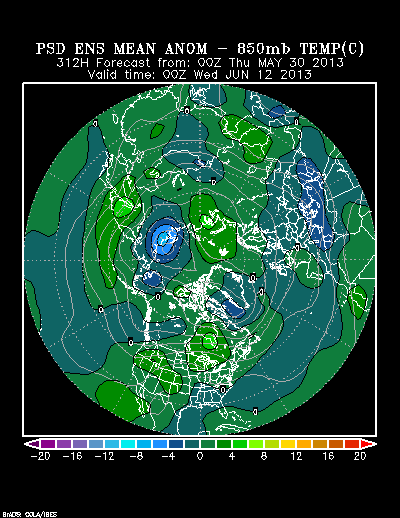 REFORECAST Ensemble t = 312 hour forecast product