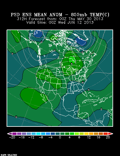 REFORECAST Ensemble t = 312 hour forecast product