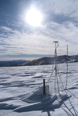 A snowy Niwot Ridge field site