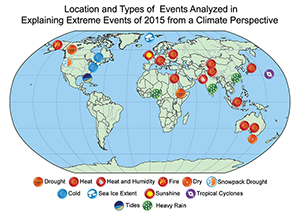 Location and types of events analyzed in the special edition.