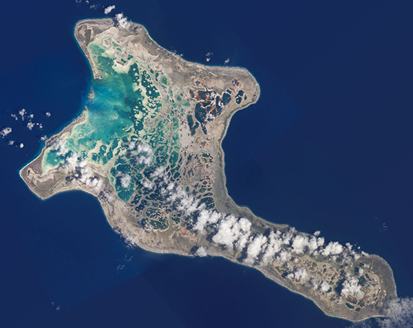 Kiritimati (Christmas) Island from the International Space Station. (Credit: NASA)