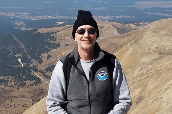 Tom Statz in 2020 on top of Mt. Sherman
