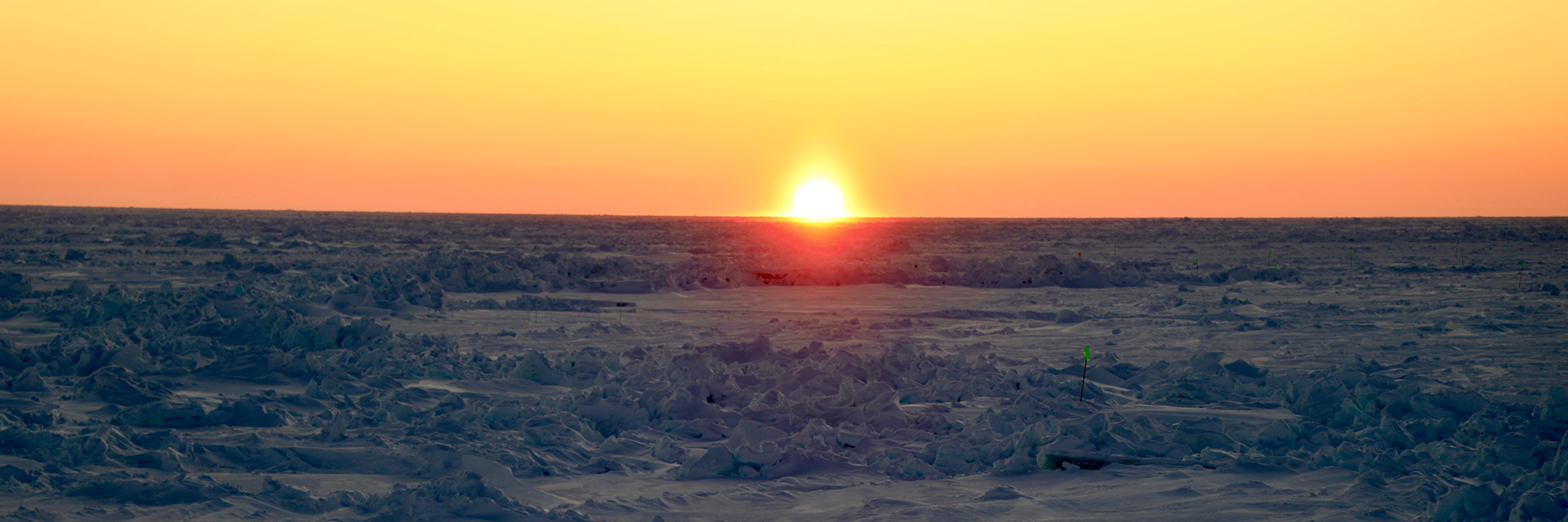 Arctic sunset during the MOSAiC expedition. Credit: Christopher Cox, NOAA