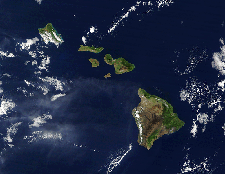 The Hawaiian Islands from space