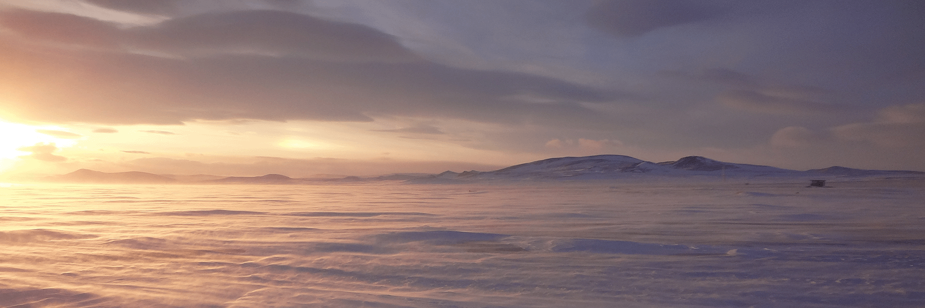 View of the Arctic landscape from the Tiksi, Russia observatory.