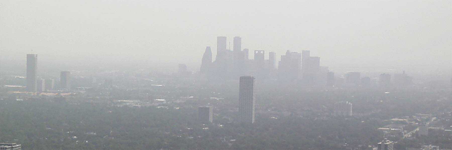 Surface ozone/air pollution over Houston. (Credit: NOAA) Surface ozone/air pollution over Houston. (Credit: NOAA)