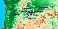 Base map of the Washington/Oregon area.