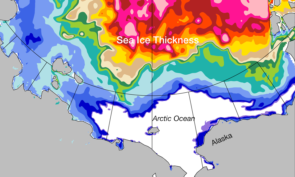 Experimental sea-ice forecast map