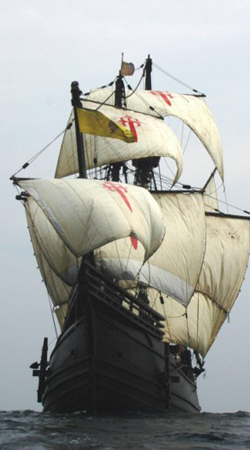 Replica of Spanish galleon, Credit: Fundación Nao Victoria